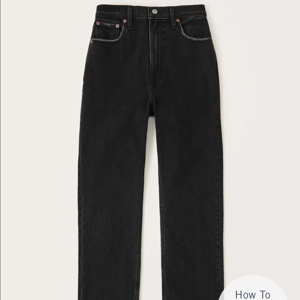 Abercrombie & Fitch Ultra High Rise Ankle Straight Jeans